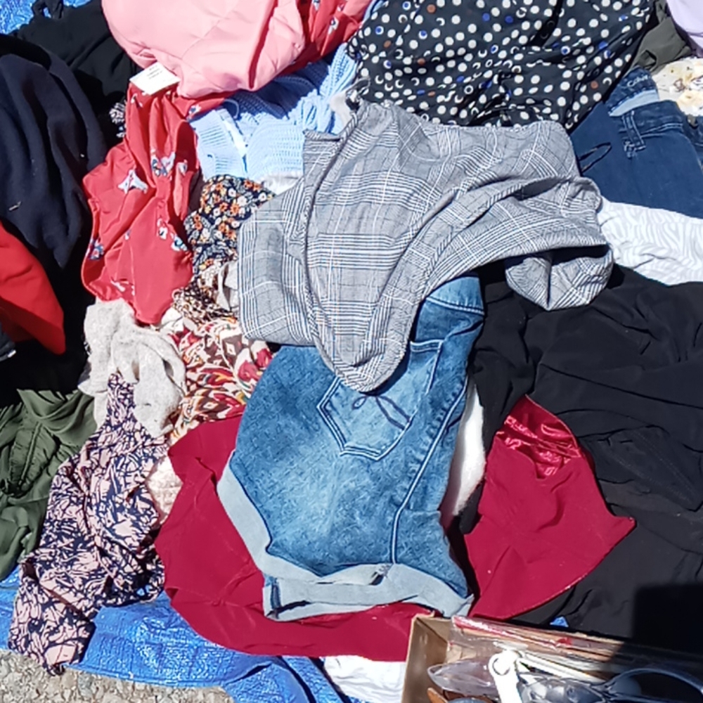 A bunch or random women clothes